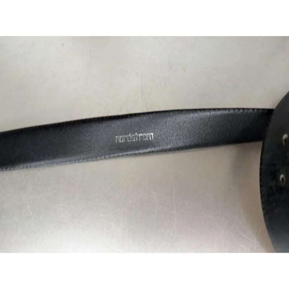 Vintage Lejon Italian Calfskin Leather Belt Mens Sz 38 Black Nordstrom